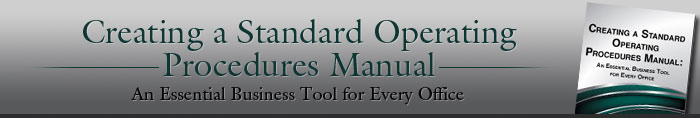 Creating a Standard Operating Procedures Manual