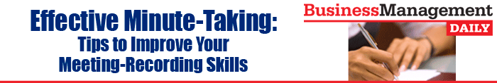 Effective Minute-Taking