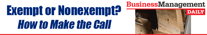 Exempt or Nonexempt?