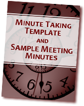 business management daily s minute taking template and sample
